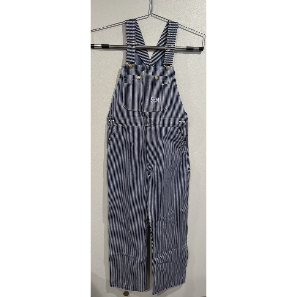 Big Smith Overalls 1960s Vintage Blue and White‎ Stripe NWT 33x32